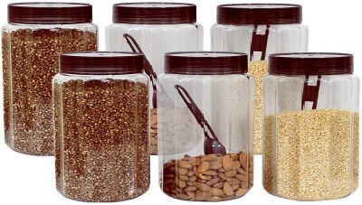 KUBER INDUSTRIES Plastic Grocery Container  - 500 ml(Pack of 6, Brown)