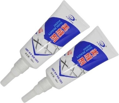 JIG'sMART Waterproof Tiles Gap Filler Agent/Crack/Grout Filler Water Resistant Silicone Sealant for DIY Home Sink Gaps/Tiles Gaps/Grouts Repair Filler Tube (PACK OF 2) Crack Filler(180 ml)