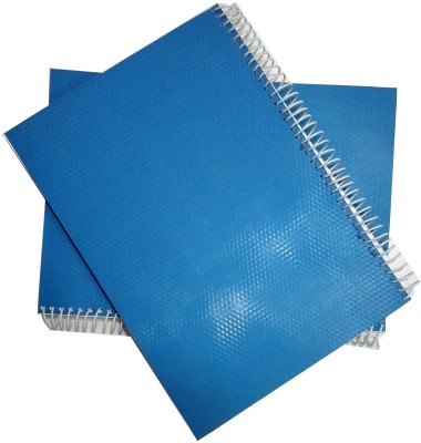 KRASHTIC NoteBook For Making Notes, Rough Work, Graph Work, Diagram, Pie Chart Set of 2 A4 Note Book Plain 200 Pages(Blue)