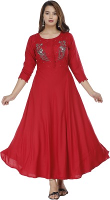 Highlight fashion export Women Ethnic Dress Red Dress