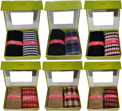 Arvind Cotton Blend Checkered Shirt & Trouser Fabric