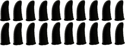 NABAANI Pubg Anti-Slip Thumb Sleeve Pack Of 10 Pair Black Finger Sleeve(Pack of 20)