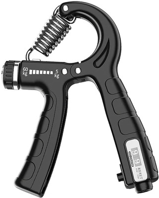 LACOPINE Counting Adjustable Hand Grip Strengthener Exerciser Hand Muscle Developers Hand Grip/Fitness Grip(Black)
