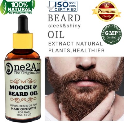 One2ALL Advance pack Presented in a 30 ML Glass Bottle, with inbuilt dispenser for easy application. Specially formulated to Soften, Tame and Condition your beard. MOOCH & BEARAD OIL -11x Oils Blend For Beard Repair & Growth Hair Oil .1 Piece. With BLACK SEED OIL or Vitamin-E, Moroccan Aragon Oil & 