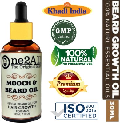 One2ALL For a smooth, itch free, manageable beard. FOR EXTERNAL USE ONLY. PREMIUM ( HERBAL ) MOOCH & BEARD OIL -11x Oils Blend For Beard Repair & Growth Hair Oil With BLACK SEED OIL or Vitamin-E, Moroccan Aragon Oil & Thyme oil or Tea Tree Oil. Hair Oil(30 ml)