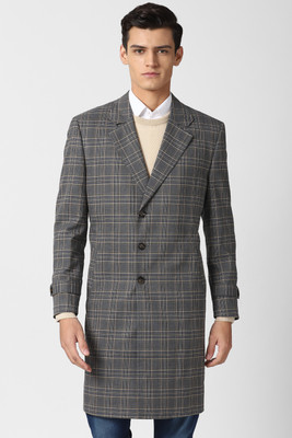 PETER ENGLAND Polyester Viscose Blend Checkered Coat