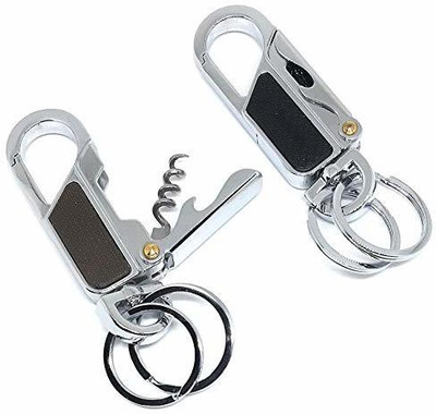 Aura Set Of 2 Multipurpose Stylish Trendy Belt Hook Gift Keyring Keychain For Bike Car Office House Keys Sonet Seltos Nexon Alto Creta Venue Brezza Harrier XUV i20 Magnite Men Women Bots Girls Key Chain Key Chain