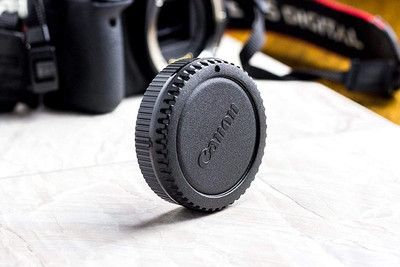 SUPERNIC Camera Body Cap and Camera Rear Lens Cover for Canon EOS  Lens Cap(Black, 55 mm)