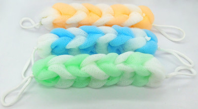 IDYLLIC Loofah(Pack of 3, Orange, Blue, Green)