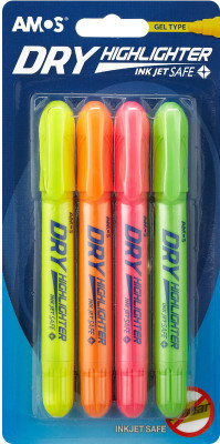 Amos Highlighter - 4 Pcs - HLD(Set of 4, Multicolor)