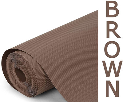 rushabh collections Plastic Drawer Mat(Brown, Large)