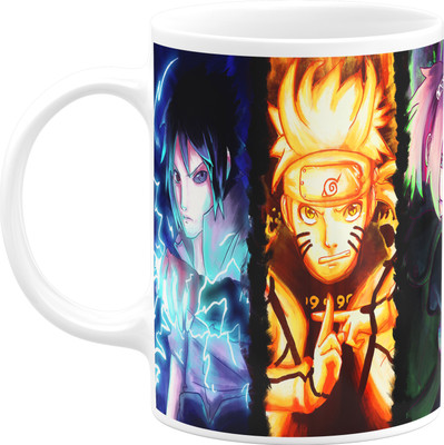 Printwala Naruto mug Kakashi mug Anime For Kids Sasuke Itachi Minato Sasori(PW-5) Ceramic Coffee Mug(350 ml)