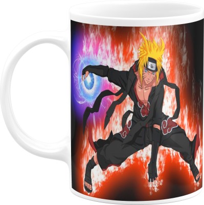 PrintingZone Naruto Kakashi Milk Tea Cup For Friend Brother Sister Bhai Behan Birthday Kids Ceramic Coffee Cartoon Naruto Cup Microwave Safe White(y) Ceramic Coffee Mug(350 ml)