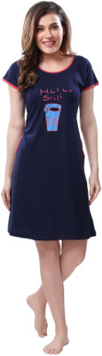 lovenote Women Nightshirts(Dark Blue)