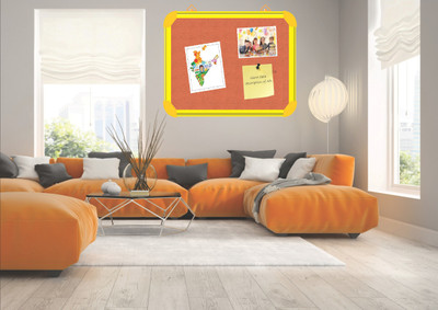 Sunway Display System Pin-up display board for office & school lightweight 2*2 feet,YELLOW ALUMINIUM (DAGO ORANGE)pin up board Bulletin Board CORK Bulletin Board(DAGO ORANGE)