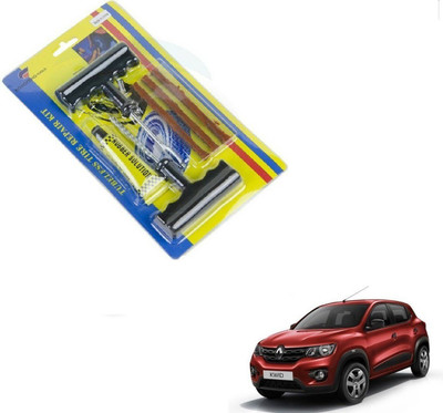 AuTO ADDiCT Car 6 Pieces Tool Safety With 3 Strip Tubeless Tyre Puncture Repair Kit For Renault Kwid Tubeless Tyre Puncture Repair Kit