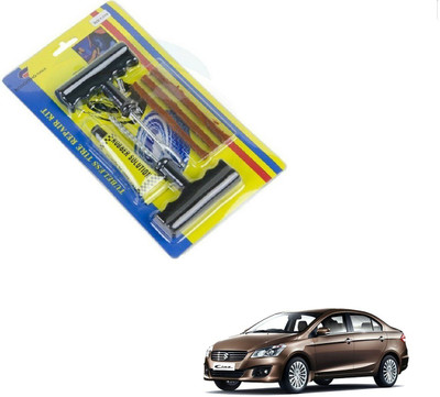 AuTO ADDiCT Car 6 Pieces Tool Safety With 3 Strip Tubeless Tyre Puncture Repair Kit For Maruti Suzuki Ciaz Tubeless Tyre Puncture Repair Kit