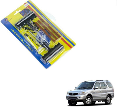 AuTO ADDiCT Car 6 Pieces Tool Safety With 3 Strip Tubeless Tyre Puncture Repair Kit For Tata Safari Tubeless Tyre Puncture Repair Kit