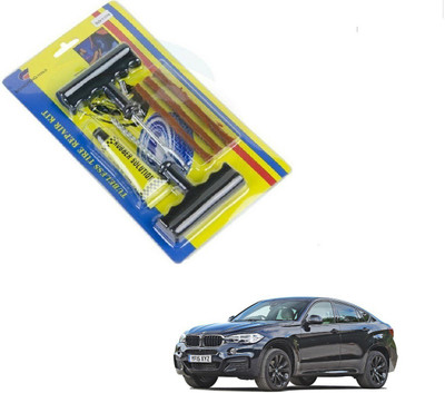 AuTO ADDiCT Car 6 Pieces Tool Safety With 3 Strip Tubeless Tyre Puncture Repair Kit For BMW X6 Tubeless Tyre Puncture Repair Kit