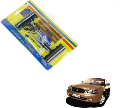 AuTO ADDiCT Car 6 Pieces Tool Safety With 3 Strip Tubeless Tyre Puncture Repair Kit For Maruti Suzuki Baleno Tubeless Tyre Puncture Repair Kit