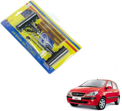 AuTO ADDiCT Car 6 Pieces Tool Safety With 3 Strip Tubeless Tyre Puncture Repair Kit For Hyundai Getz Tubeless Tyre Puncture Repair Kit