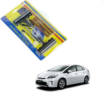 AuTO ADDiCT Car 6 Pieces Tool Safety With 3 Strip Tubeless Tyre Puncture Repair Kit For Toyota Prius Tubeless Tyre Puncture Repair Kit