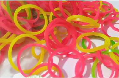 KRASHTIC Rubber Band for Kitchen Home, Office, Packet of 50 gram Nylon Rubber Elasticity Rubber Band(Pack of 100)