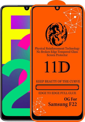aplexx Edge To Edge Tempered Glass for Samsung Galaxy F22 | 11D Premium Quality Full Glue 9H Hardness Anti Scratch Full Edge(Pack of 1)