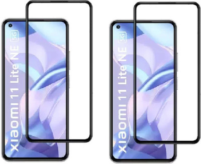 ISAAK Edge To Edge Tempered Glass for Xiaomi Mi 11 Lite NE 5G Edge to Edge, Full Glue, 11D Tempered Glass(Pack of 2)