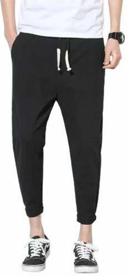 MT FASHION Solid Men Black Track Pants