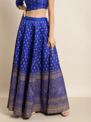Shae by SASSAFRAS Embellished Women Flared Blue, Beige Skirt