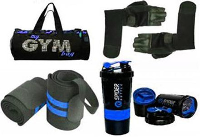 L'AVENIR FITNESS MY GYM BAG ( CAMOUFLAGE PATTERN) + GYM Shaker + Wrist Wrap + GLOVES(Kit Bag)