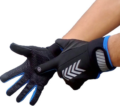 DreamPalace India Full Finger Bike Riding Gloves with Touch Screen Riding Gloves(Blue)