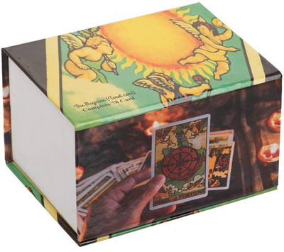 Kesar Zems Super Quality Of 78 Candle Tarot Rider Cards Deck With Box For Beginners and Expert Readers {Size of single piece: 12 x 7 x 0.01 Cm} Regular Oval Rock Stone(Multicolor 1 Pieces)
