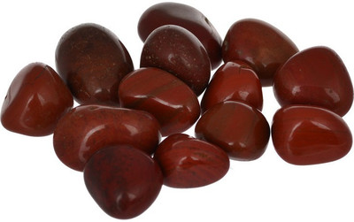 Kesar Zems Natural Red Jasper Crystal Tumble Stones Pack Of 100 gm For Home Décor/Meditation. Regular Oval Rock Stone(Red 1 Pieces)