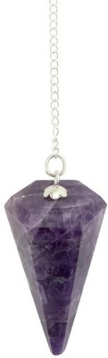 Kesar Zems Natural Amethyst Healing Crystal Reiki Dowsing Pendulum For Reiki, Healing,Meditation,Chakra Balancing-1 Regular Oval Rock Stone(Purple 1 Pieces)