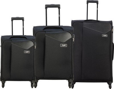 SKYBAGS HACK NXT 4W STROLLY (E) 58+68+78 BLACK Cabin & Check-in Set - 28 Inch