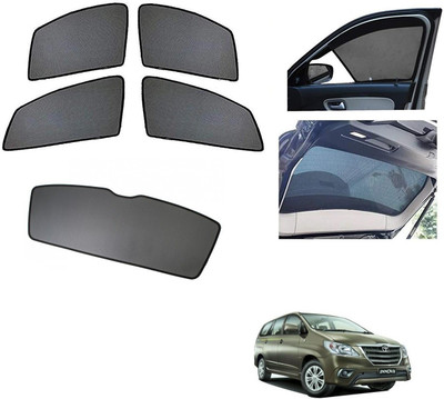 AuTO ADDiCT Side Window, Rear Window Sun Shade For Toyota Innova(Black)