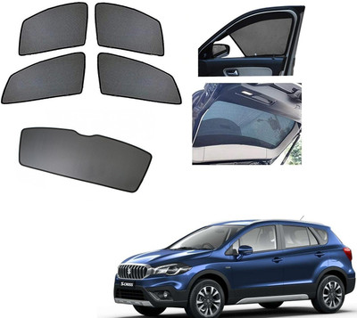 AuTO ADDiCT Side Window, Rear Window Sun Shade For Maruti Suzuki S-Cross(Black)