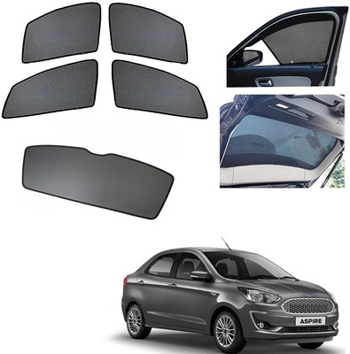 AuTO ADDiCT Side Window, Rear Window Sun Shade For Ford Aspire(Black)