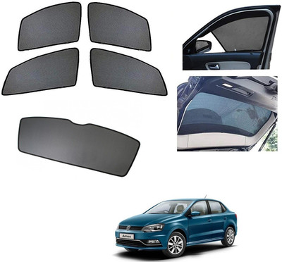 AuTO ADDiCT Side Window, Rear Window Sun Shade For Volkswagen Ameo(Black)