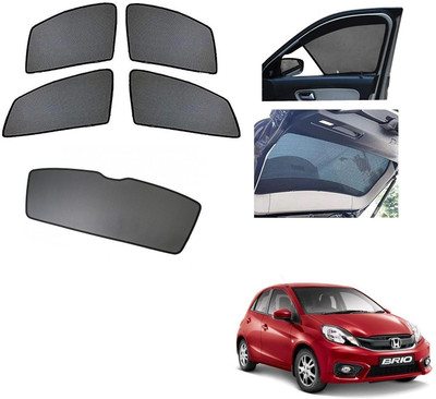 AuTO ADDiCT Side Window, Rear Window Sun Shade For Honda(Black)