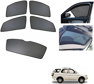 AuTO ADDiCT Side Window, Rear Window Sun Shade For Tata Safari Dicor(Black)