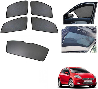 AuTO ADDiCT Side Window, Rear Window Sun Shade For Fiat Punto(Black)