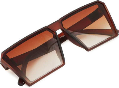 shadz Retro Square Sunglasses(For Men & Women, Brown)