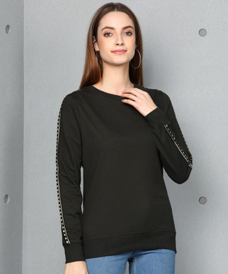 METRONAUT Full Sleeve Solid Women Sweatshirt