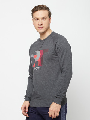 SPORTO Full Sleeve Printed Men Sweatshirt