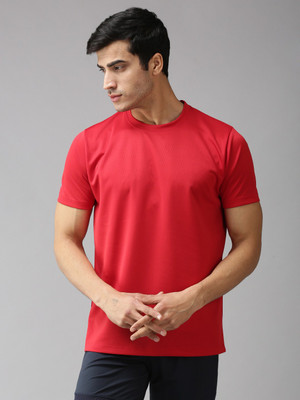 Fundoo Self Design Men Round Neck Red T-Shirt