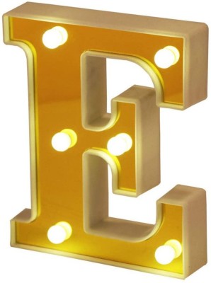 MANSAA LED Marquee Letter Lights Sign, Alphabet LED Lights for Home Party Wedding Decoration - E Table Lamp(16 cm, E Yellow)