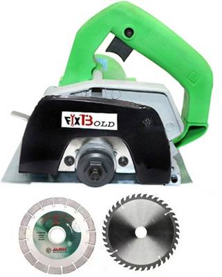 FixBold 4Inch Tile/wood Cutter Machine in 230V 110mm + 1 Pc (wood + Tile) Cutting Blades Handheld Tile Cutter